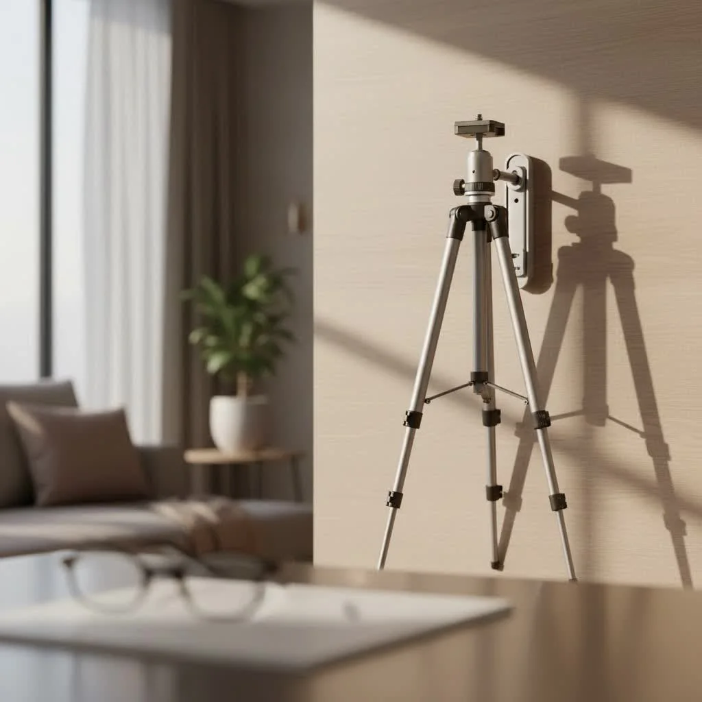 Person taking a selfie with a tripod stand