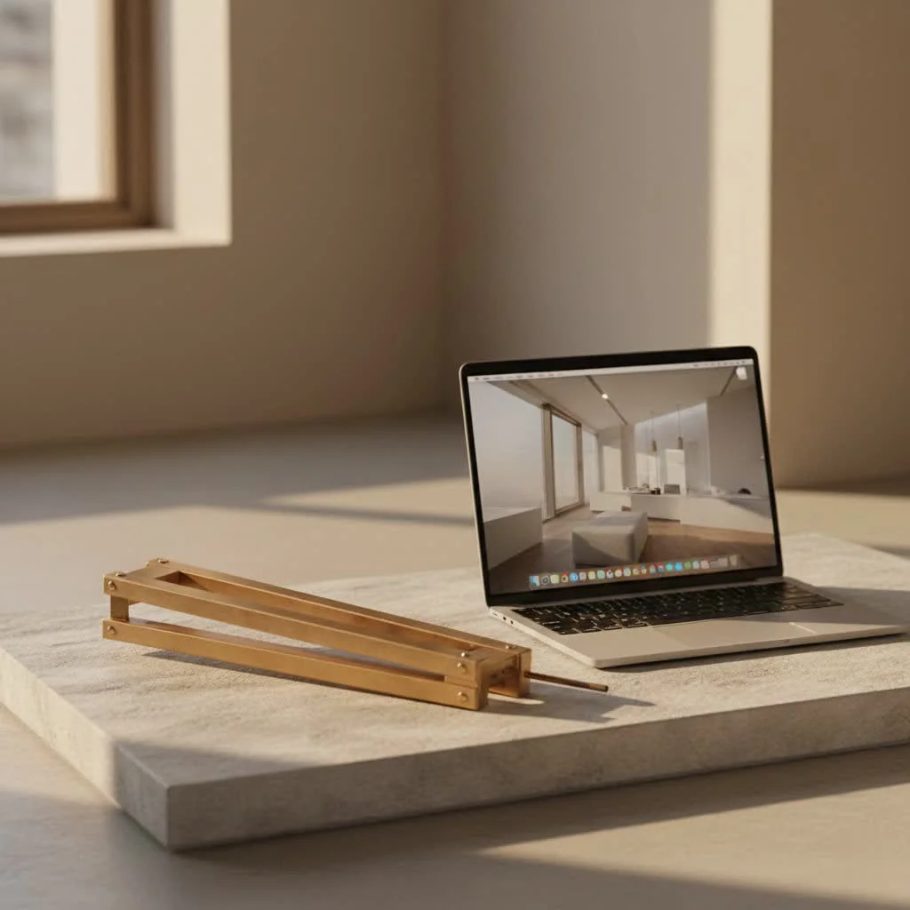 Professional audio setup with two tripod speaker stands and speakers