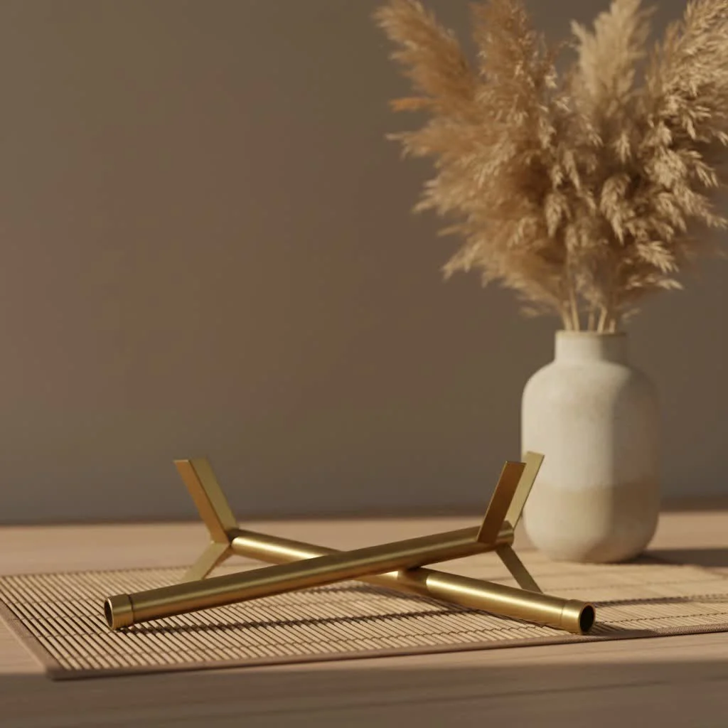 Aluminum tripod stand supporting a camera for stable photography