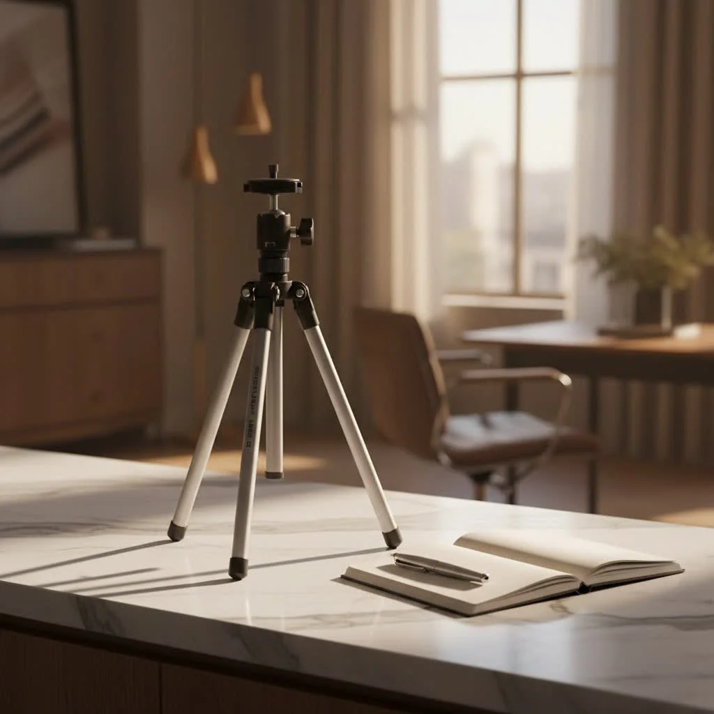 Tripod roller stand with camera setup