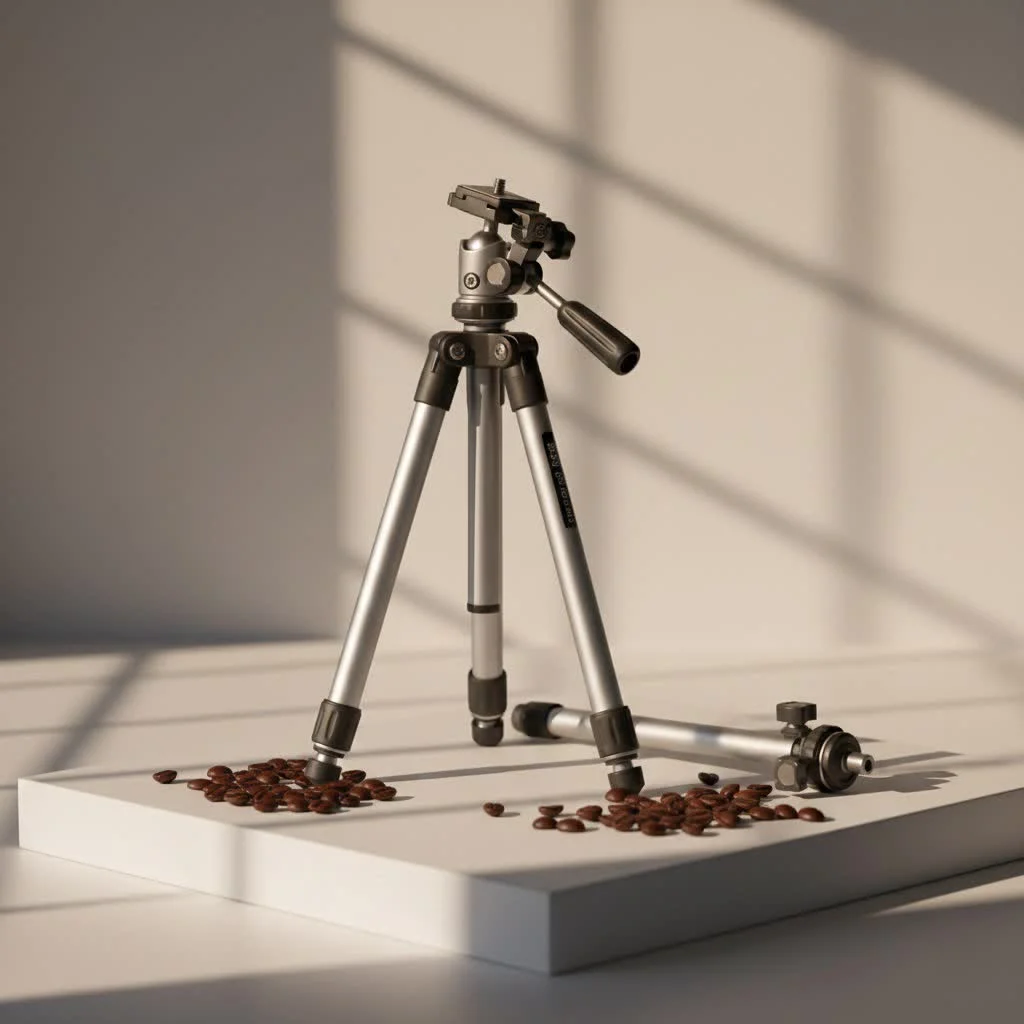 Photographer setting up a camera on a <a href=