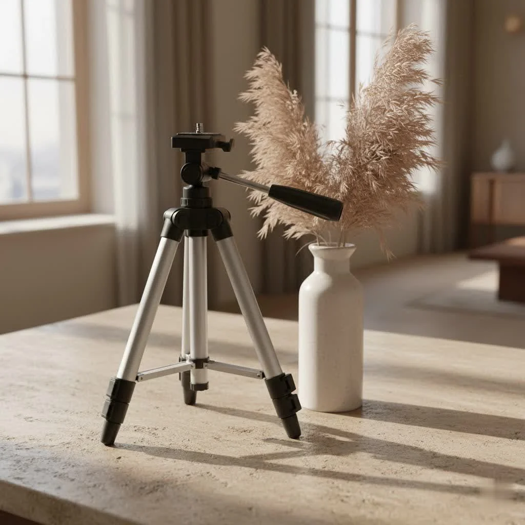 iPad on a tripod stand for stable content creation